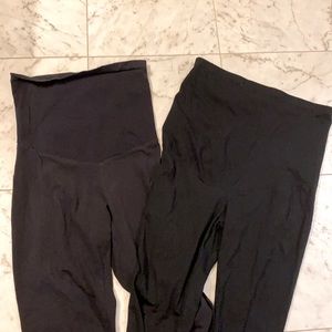 (2)Motherhood Maternity black leggings